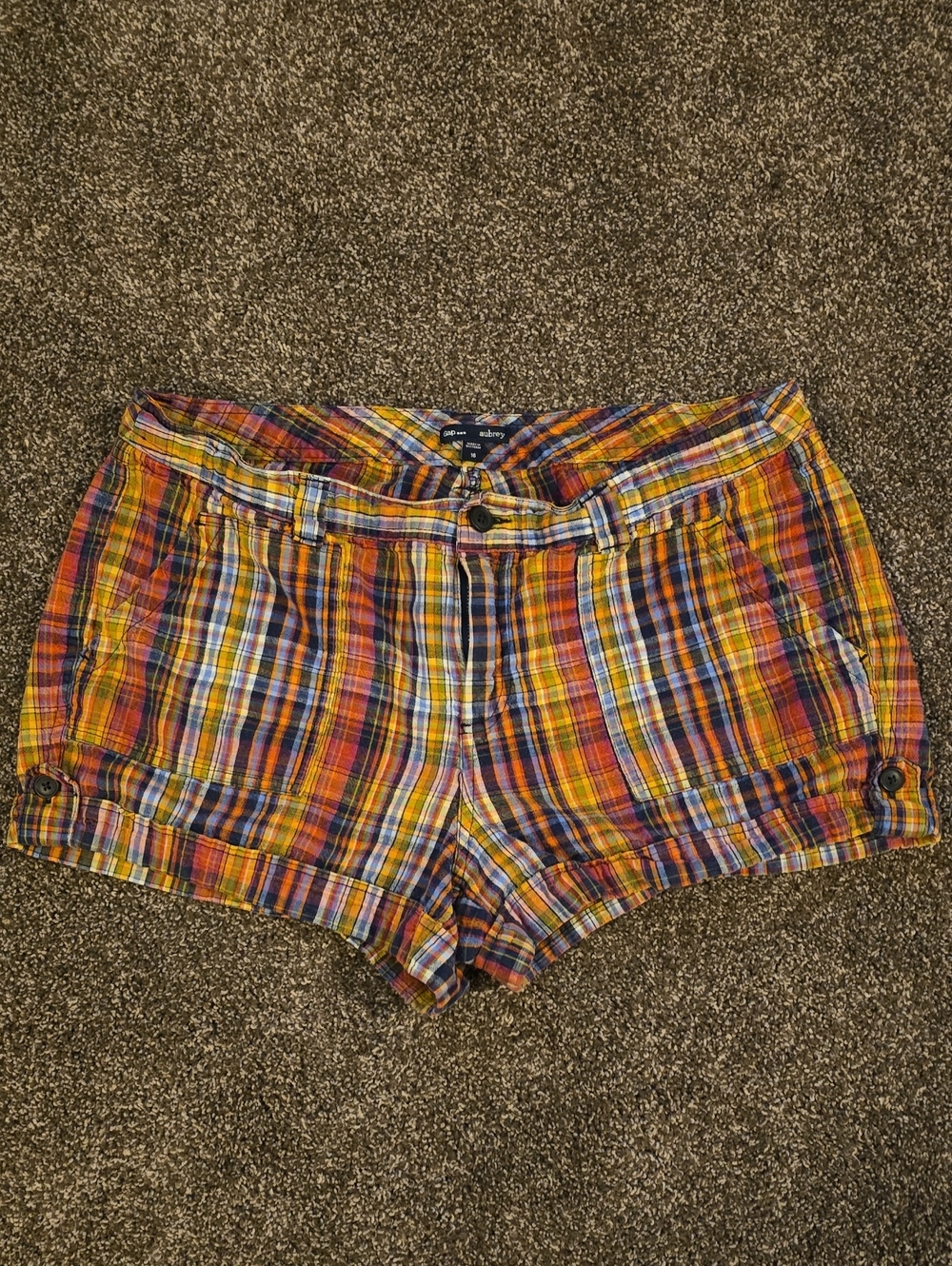 Plaid Cotton Women’s Shorts - Multicolor
